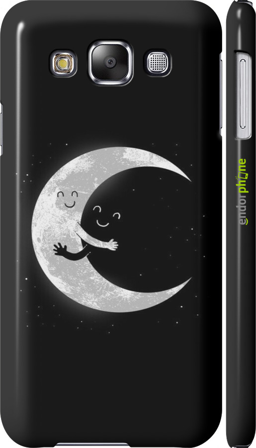 3D пластиковый глянцевый чехол Лунные объятия для Samsung Galaxy E5 E500H - 6508c-82 изображение 