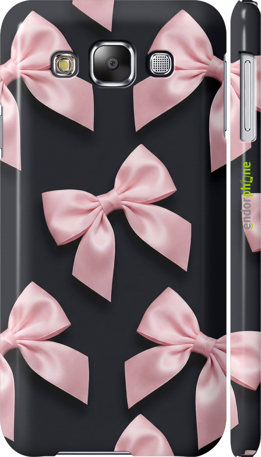 3D пластиковый глянцевый чехол Coquette Ribbons Dark Coquette для Samsung Galaxy E5 E500H - 6767c-82 изображение 