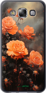 Силиконовый чехол Оранжевые розы для Samsung Galaxy E5 E500H - 5944u-82 изображение 