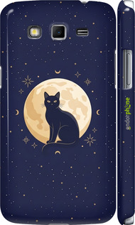 3D пластиковый матовый чехол 'Cute Cat Celestial/Witchy' для Samsung Galaxy Grand 2 G7102 изображение 5