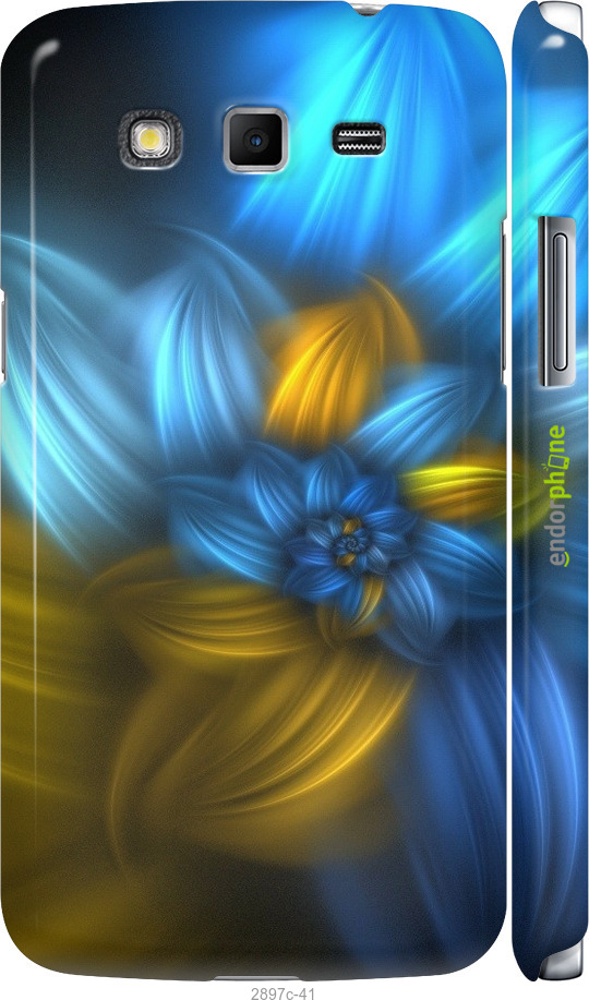 

3D пластиковий матовий чохол "Візерунок 46" для Samsung Galaxy Grand 2 G7102, Синій