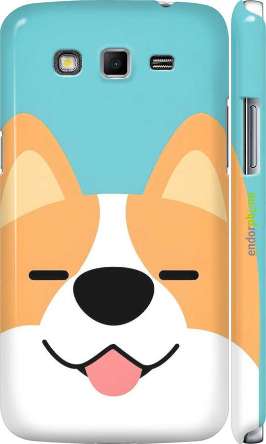 3D пластиковий матовий чехол Корги для Samsung Galaxy Grand 2 G7102 - 6280m-41 изображение 