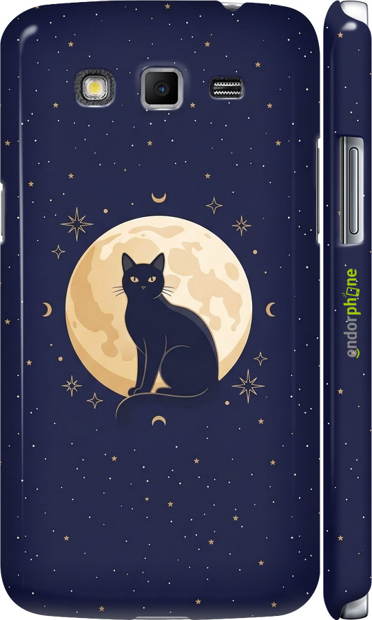 3D пластиковий матовий чехол Cute Cat Celestial/Witchy для Samsung Galaxy Grand 2 G7102 - 6787m-41 изображение 