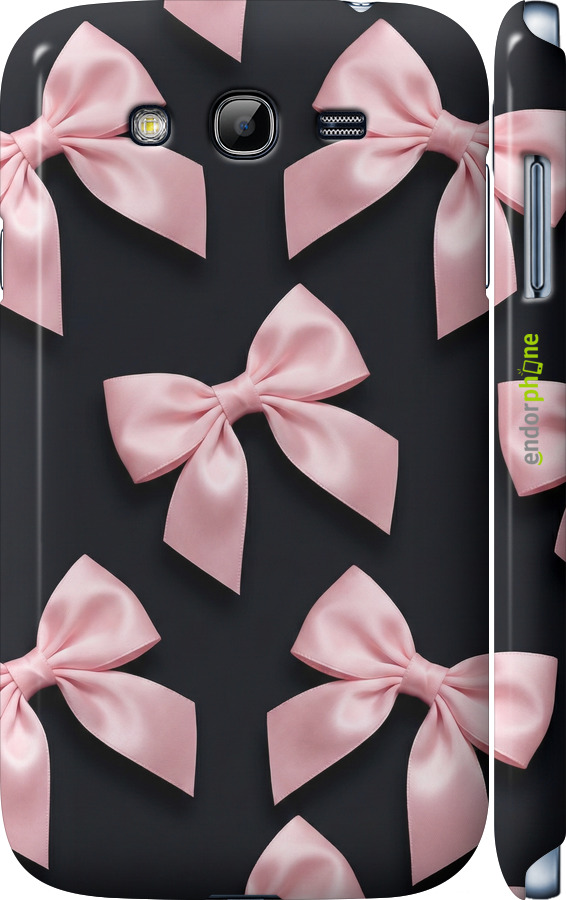 3D пластиковый матовый чехол Coquette Ribbons Dark Coquette для Samsung Galaxy Grand I9082 - 6767m-66 изображение 