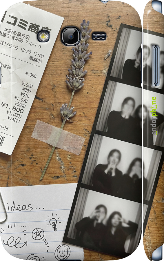 3D пластиковый матовый чехол Aesthetic Scrapbook Collage для Samsung Galaxy Grand I9082 - 6773m-66 изображение 