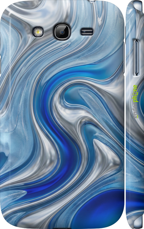 3D пластиковий матовий чехол Liquid Chrome для Samsung Galaxy Grand I9082 - 6781m-66 изображение 