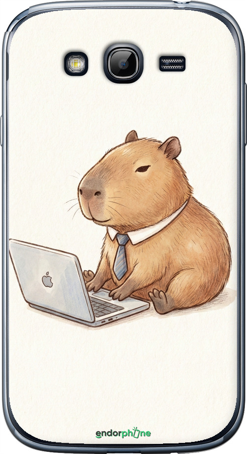 Силиконовый чехол Funny Capybara CEO Working для Samsung Galaxy Grand Neo I9060 - 6777u-112 изображение 