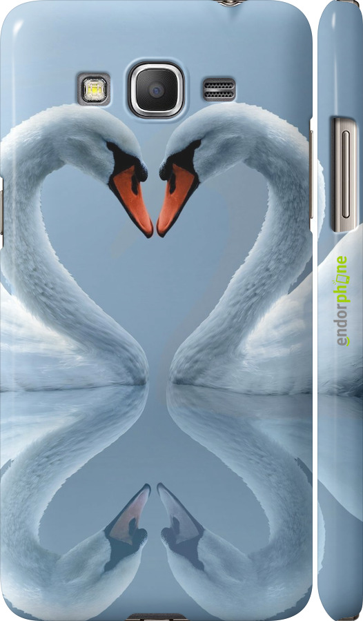 3D пластиковий матовий чехол Лебеді для Samsung Galaxy Grand Prime VE G531H - 6007m-212 изображение 
