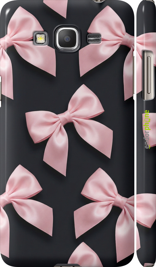 3D пластиковий матовий чехол Coquette Ribbons Dark Coquette для Samsung Galaxy Grand Prime VE G531H - 6767m-212 изображение 