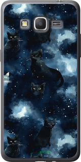 2D пластиковый чехол Изображение Кошек с тёмной акварелью для Samsung Galaxy J2 Prime - 6521t-466 изображение 