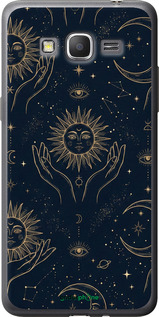 Силиконовый чехол Celestial Harmony: Sun & Moon Gold Mystic Pattern для Samsung Galaxy J2 Prime - 6778u-466 изображение 