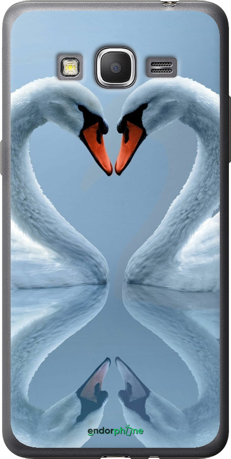 Силиконовый чехол Лебеди для Samsung Galaxy J2 Prime - 6007u-466 изображение 