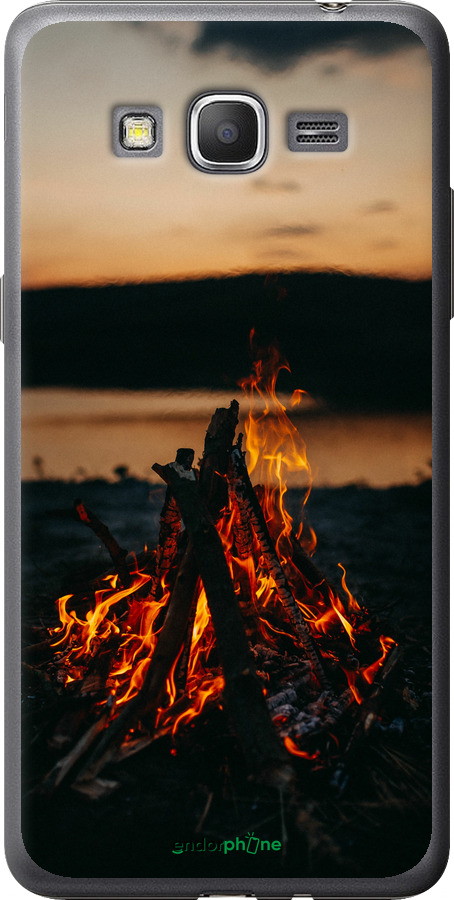 Силиконовый чехол Огонь для Samsung Galaxy J2 Prime - 6021u-466 изображение 