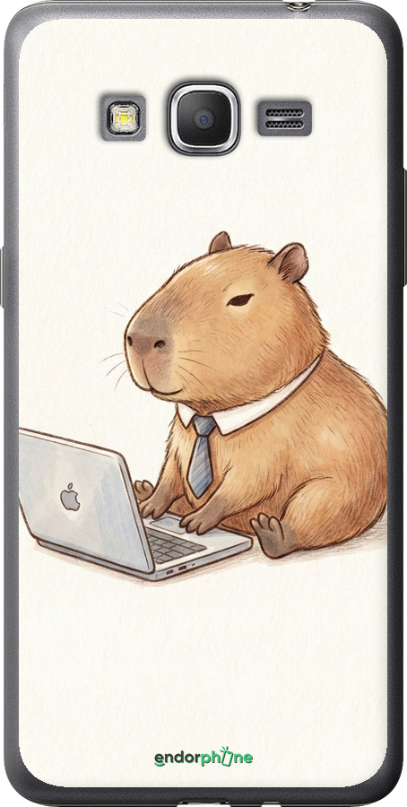 2D пластиковый чехол Funny Capybara CEO Working для Samsung Galaxy Grand Prime VE G531H - 6777t-212 изображение 
