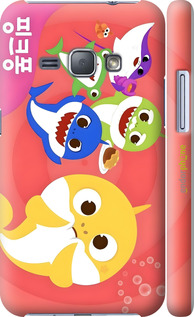 3D пластиковый глянцевый чехол Бейби Шаркс для Samsung Galaxy J1 (2016) Duos J120H - 6305c-262 изображение 