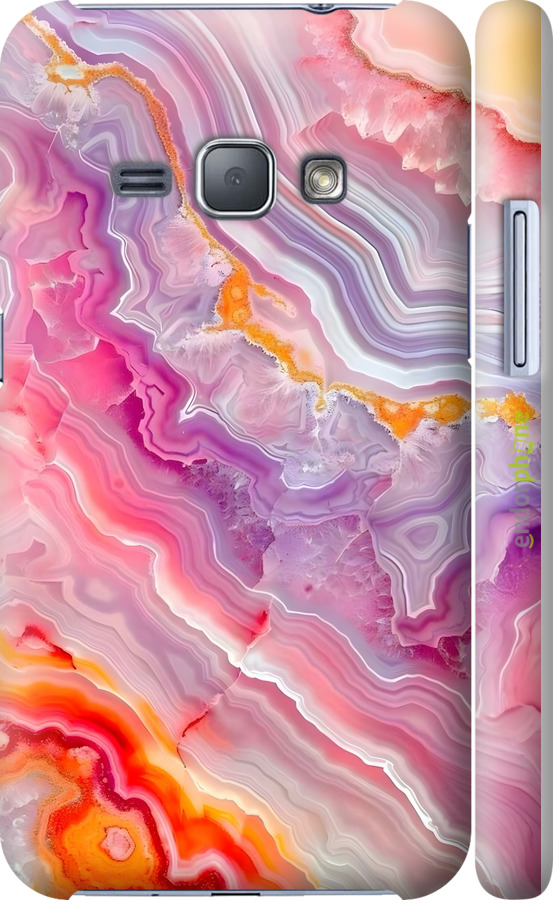 3D пластиковый глянцевый чехол Мрамор 2 для Samsung Galaxy J1 (2016) Duos J120H - 6307c-262 изображение 