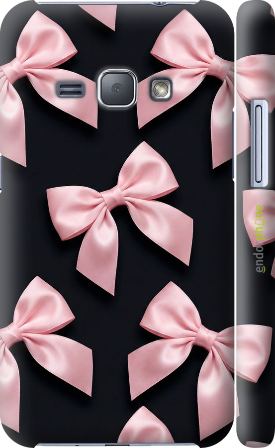 3D пластиковий глянцевий чехол Coquette Ribbons Dark Coquette для Samsung Galaxy J1 (2016) Duos J120H - 6767c-262 изображение 