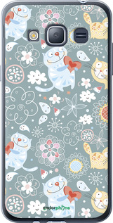 2D пластиковый чехол Котята v3 для Samsung Galaxy J1 (2016) Duos J120H - 1223t-262 изображение 