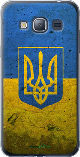 2D пластиковый чехол Флаг и герб Украины 2 для Samsung Galaxy J1 (2016) Duos J120H - 378t-262 изображение 