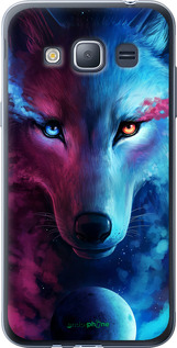 2D пластиковый чехол Арт-волк для Samsung Galaxy J1 (2016) Duos J120H - 3999t-262 изображение 