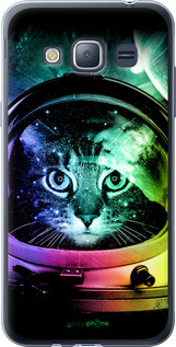 2D пластиковый чехол Кот-астронавт для Samsung Galaxy J1 (2016) Duos J120H - 4154t-262 изображение 
