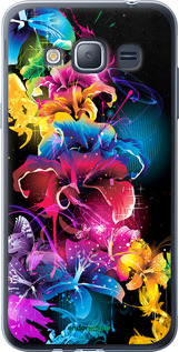 2D пластиковый чехол Абстрактные цветы для Samsung Galaxy J1 (2016) Duos J120H - 511t-262 изображение 