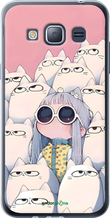 2D пластиковый чехол Малышка с котами для Samsung Galaxy J1 (2016) Duos J120H - 6295t-262 изображение 