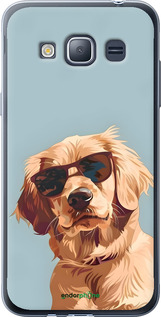 2D пластиковый чехол Пес в очках для Samsung Galaxy J1 (2016) Duos J120H - 6381t-262 изображение 