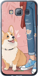 2D пластиковий чехол Корги 3 для Samsung Galaxy J1 (2016) Duos J120H - 6707t-262 изображение 