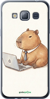 2D пластиковый чехол Funny Capybara CEO Working для Samsung Galaxy J1 (2016) Duos J120H - 6777t-262 изображение 