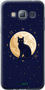 2D пластиковый чехол Cute Cat Celestial/Witchy для Samsung Galaxy J1 (2016) Duos J120H - 6787t-262 изображение 