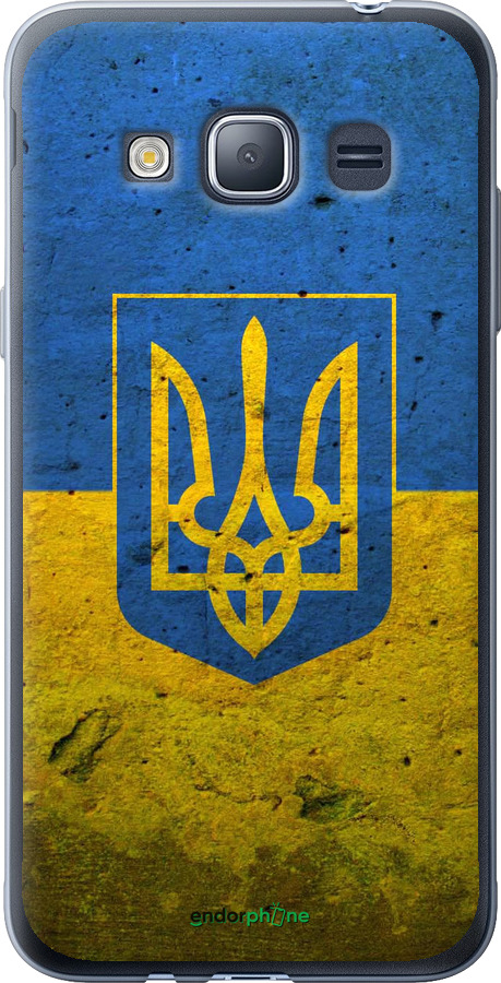 2D пластиковый чехол Флаг и герб Украины 2 для Samsung Galaxy J1 (2016) Duos J120H - 378t-262 изображение 
