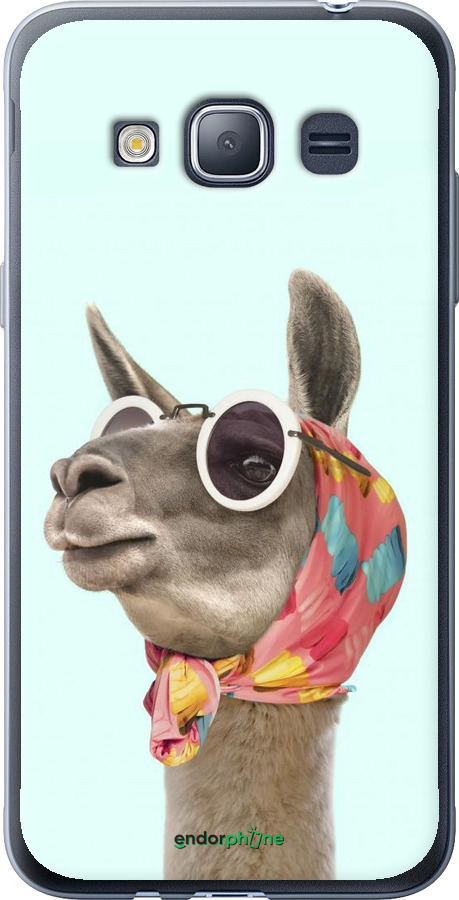 2D пластиковый чехол Модная лама для Samsung Galaxy J1 (2016) Duos J120H - 4479t-262 изображение 