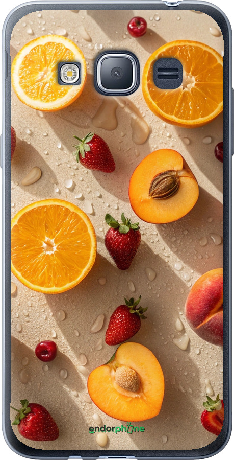 2D пластиковый чехол Фрукты 3 для Samsung Galaxy J1 (2016) Duos J120H - 6703t-262 изображение 