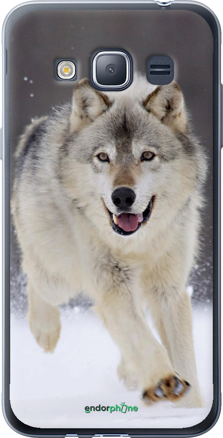 2D пластиковый чехол Бегущий волк для Samsung Galaxy J1 (2016) Duos J120H - 826t-262 изображение 