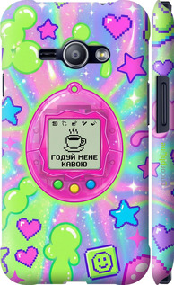 3D пластиковый матовый чехол Y2K Aesthetic Retro Pet: Годуй мене кавою для Samsung Galaxy J1 Ace J110H - 6784m-215 изображение 