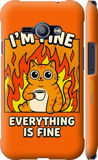 3D пластиковый матовый чехол Funny Cat для Samsung Galaxy J1 Ace J110H - 6786m-215 изображение 