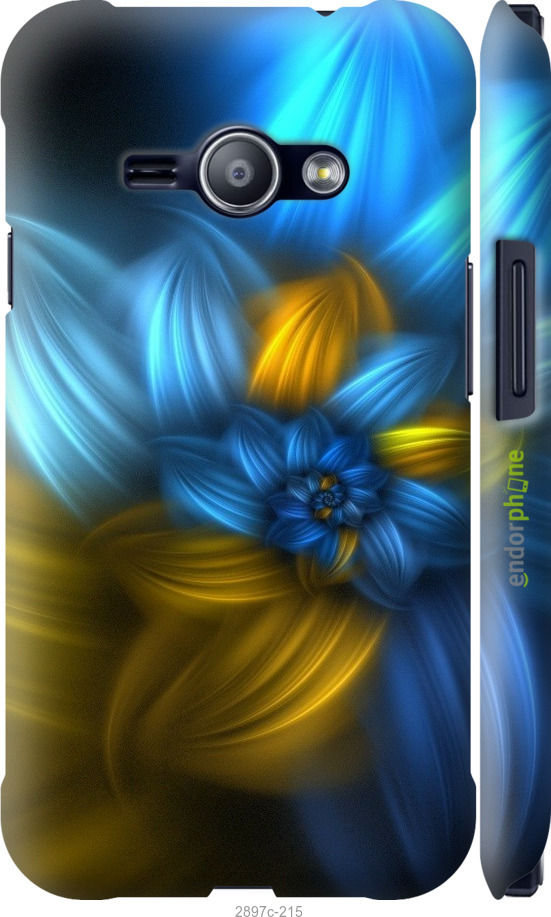 

3D пластиковий матовий чохол "Візерунок 46" для Samsung Galaxy J1 Ace J110H, Синій