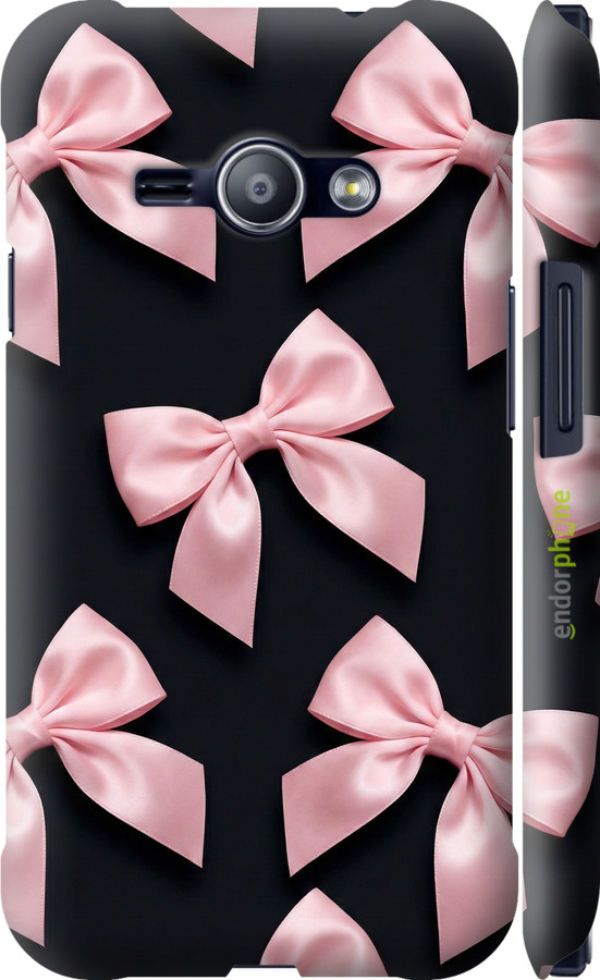 3D пластиковый матовый чехол Coquette Ribbons Dark Coquette для Samsung Galaxy J1 Ace J110H - 6767m-215 изображение 