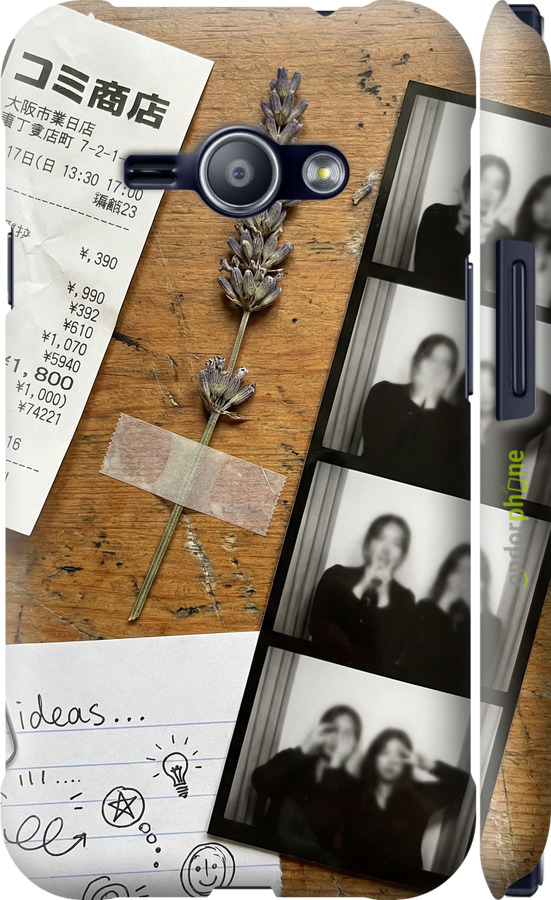 3D пластиковый матовый чехол Aesthetic Scrapbook Collage для Samsung Galaxy J1 Ace J110H - 6773m-215 изображение 