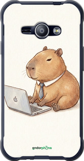 2D пластиковый чехол 'Funny Capybara CEO Working' для Samsung Galaxy J1 Ace J110H изображение 2