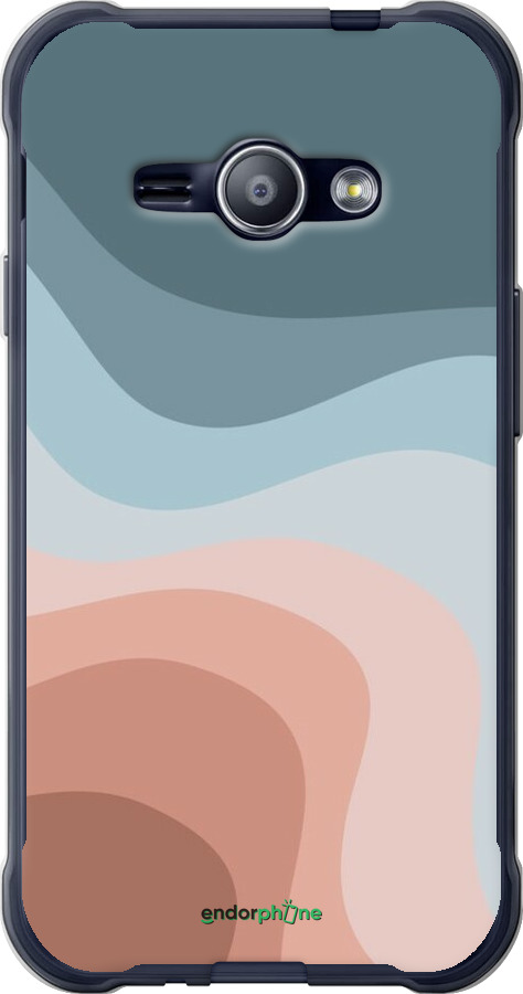 2D пластиковий чехол З синіми та рожевими хвилями в стилі ретро для Samsung Galaxy J1 Ace J110H - 6532t-215 изображение 