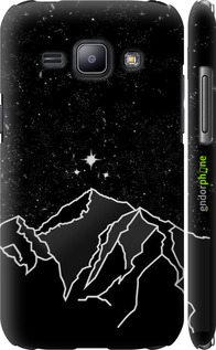 3D пластиковый матовый чехол 'Минималистический горный пейзаж' для Samsung Galaxy J1 J100H -  изображение 5
