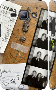 3D пластиковый матовый чехол Aesthetic Scrapbook Collage для Samsung Galaxy J1 J100H - 6773m-104 изображение 