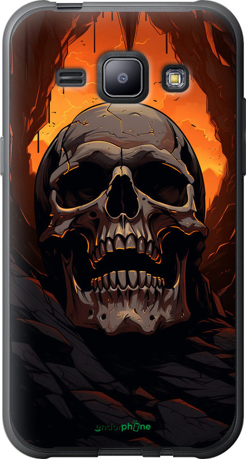 2D пластиковый чехол Череп в пещере для Samsung Galaxy J1 J100H - 5959t-104 изображение 
