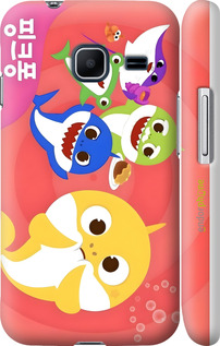 3D пластиковий матовий чехол Бейби Шаркс для Samsung Galaxy J1 Mini J105H - 6305m-258 изображение 