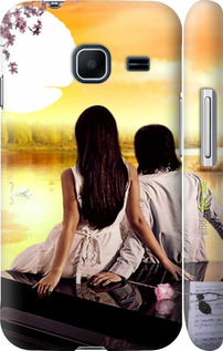 3D пластиковый матовый чехол Sunset для Samsung Galaxy J1 Mini J105H - 6607m-258 изображение 