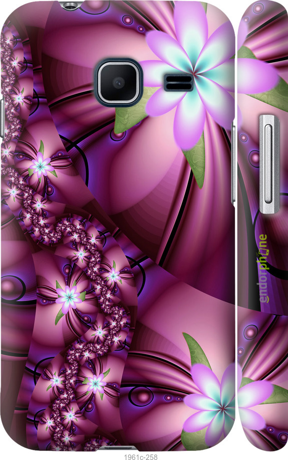 

3D пластиковий матовий чохол "Квіткова мозаїка" для Samsung Galaxy J1 Mini J105H, Рожевий