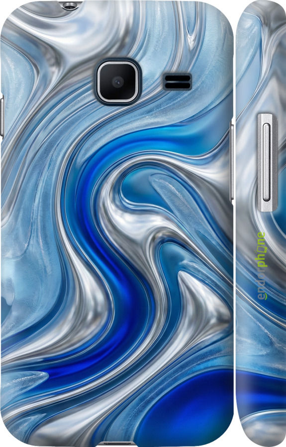 3D пластиковый матовый чехол Liquid Chrome для Samsung Galaxy J1 Mini J105H - 6781m-258 изображение 