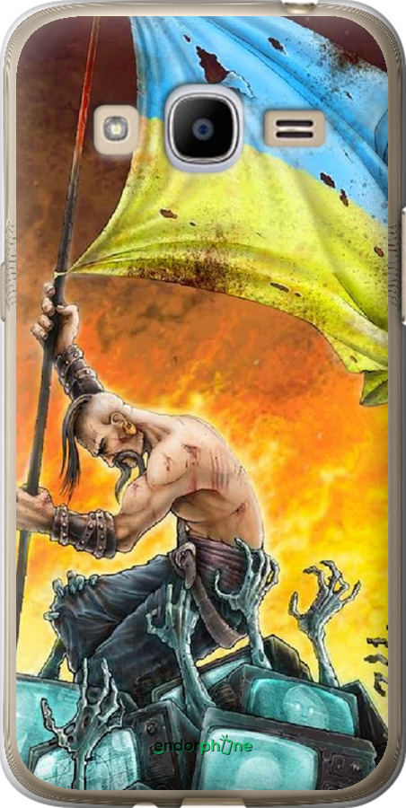 

Силіконовий чохол "Сильна Україна" для Samsung Galaxy J2 (2016) J210, Синій